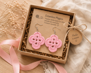 Azalea, aretes a crochet