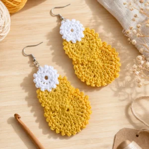 cascada aretes a crochet