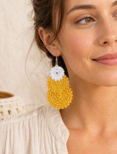 cascada aretes a crochet